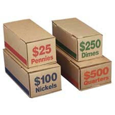 PM CO PMC Coin Box- Pennies- 25- 50-CT- Red 61001